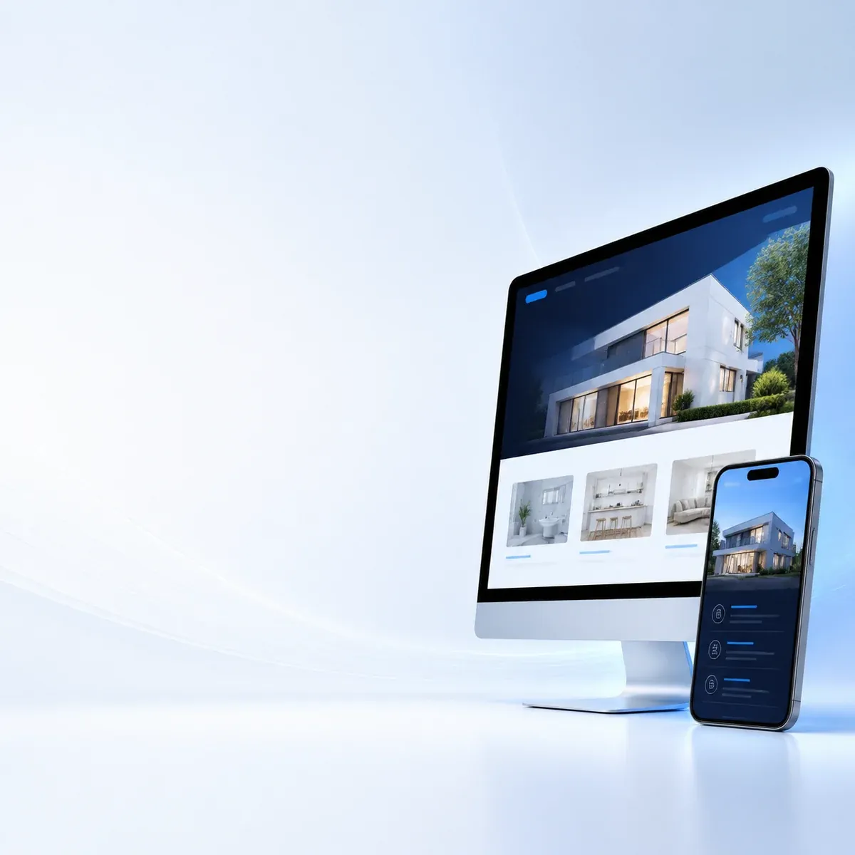 A premium local-business website displayed on desktop and mobile devices